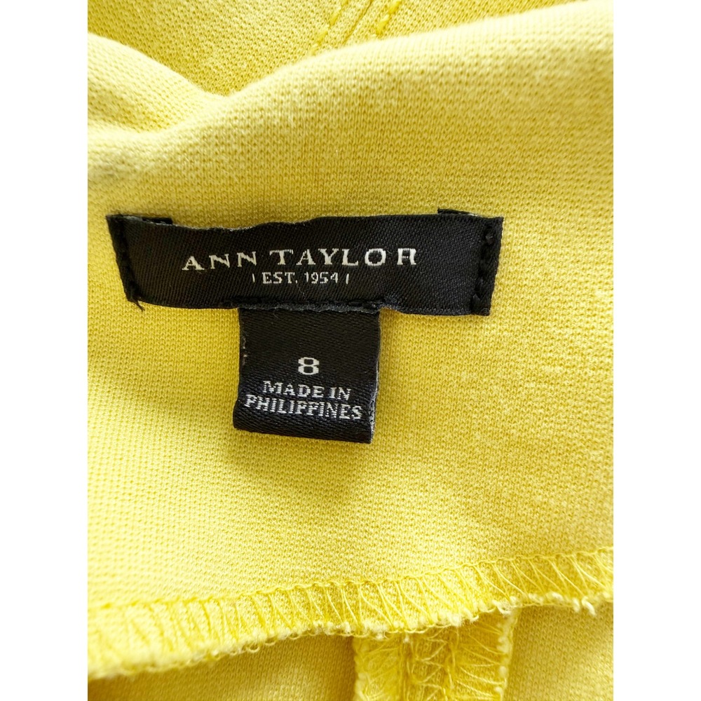 Ann Taylor Yellow Sleeveless Seamed Fit & Flare Dress Size 8 - Picture 5 of 5
